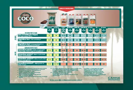 CANNA COCO Kweekschema